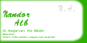 nandor alb business card